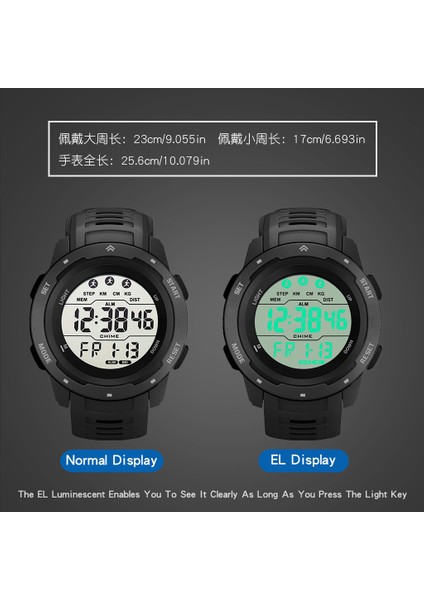 Yeşil Yenı Dijital Spor Izle Erkekler Aydınlık Arama Rahat Bilek Saatler Kauçuk Kayış Moda Saat Su Geçirmez Kol Saati Erkekler Için (Yurt Dışından) fırsatları