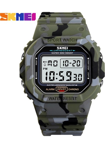Kamuflaj Skmeı Dijital Saat Askeri Spor Erkek Kol Saati Erkek Saatler Relogio Masculino Relojes Para Hombre 1471 (Yurt Dışından)
