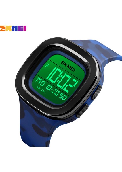 Mavi Kamuflaj Skmeı Dijital Elektronik Erkek Izle Spor Kronograf Çok Fonksiyonlu Erkek Saat Aydınlık Su Geçirmez Kol Saati Relogio Masculino (Yurt Dışından)