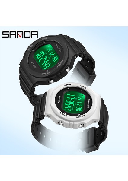 Yeşil Sanda Saatler Kadınlar Için Elektronik Kadın Saatleri Marka Lüks Moda LED Dijital Bayanlar Izle Su Geçirmez Klasik Izle (Yurt Dışından) modelleri