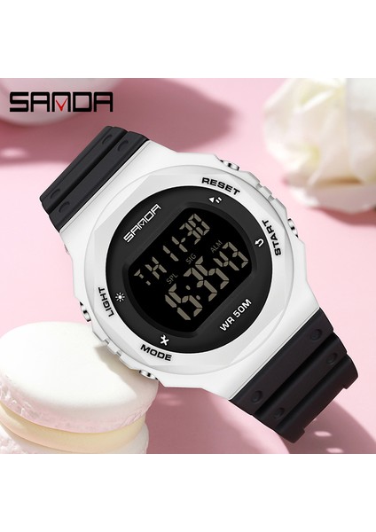 Pembe Sanda Saatler Kadınlar Için Elektronik Kadın Saatleri Marka Lüks Moda LED Dijital Bayanlar Izle Su Geçirmez Klasik Izle (Yurt Dışından) fiyatları