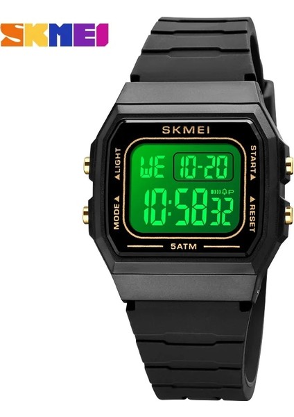 Açık Yeşil Skmeı Açık Spor Izle Erkekler Saatler Moda Basit Saatler Kadın Takvim Pu Kayış 5bar Su Geçirmez Dijital Saat Reloj Hombre (Yurt Dışından) modelleri