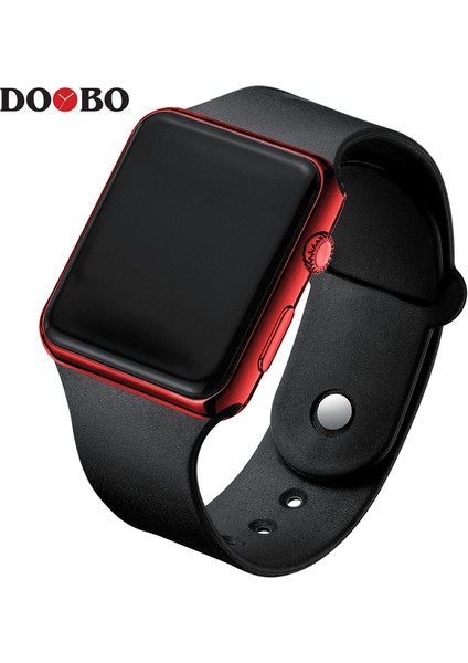 Kadınlar Için Siyah Kırmızı Moda Izle Elektronik LED Dijital Kadın Izle Rahat Basit Silikon Kadın Izle Montre Femme Zegarek Damski A001 (Yurt Dışından)