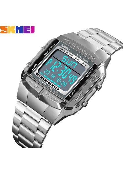 Kahve Altın Iş Izle Erkekler Dijital Saat Çalar Saat Geri Sayım Izle Arka Işık Elektronik Saat Moda Açık Relogio Masculino (Yurt Dışından)