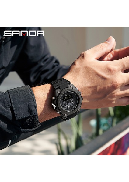 Erkekler Için Gümüş Kuvars Saat Sanda Izle Su Geçirmez Kronometre LED Saatler Erkek Saat Örümcek Spor Saatler Erkekler Relogio Masculino Dijital (Yurt Dışından) indirimleri