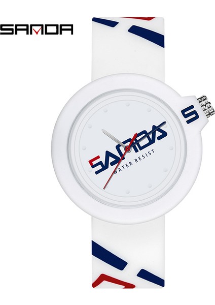 Beyaz Sanda Yeni Erkek Bayanlar Unisex Izle 50 M Su Geçirmez Silikon Kayış Rahat Moda Kuvars Izle Spor Saat Erkek Bayan 3201 (Yurt Dışından)