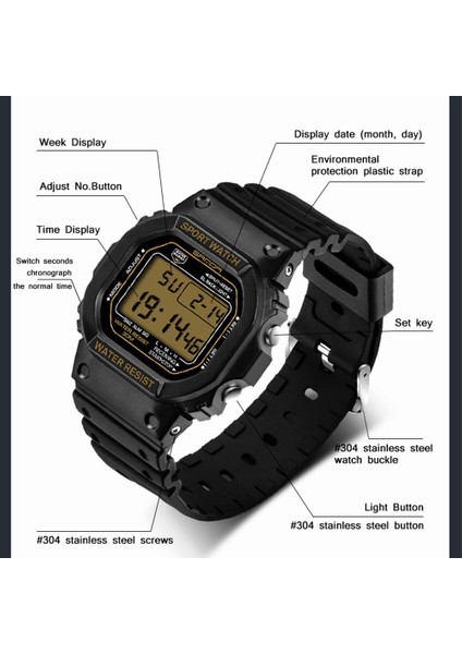Kadın Altın Sanda Spor Saatler Erkekler Için Yeni Gündelik Saat LED Dijital Saat Relojes Erkek Kadın Kol Saatleri Reloj Hombre (Yurt Dışından) indirimleri