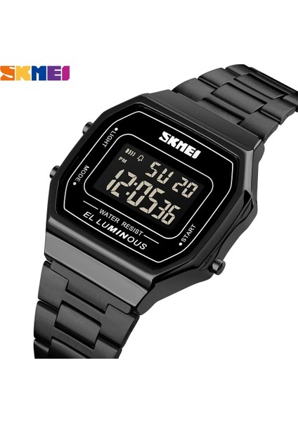 Siyah Skmeı Erkekler Dijital Saat Moda LED Ekran Kronometre Adamın Elektronik Spor Saatleri Klasik Siyah Saat Relogio Masculino 1647 (Yurt Dışından)