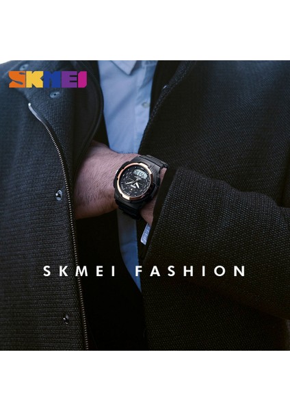 Kutu ile Gül Skmeı Erkekler Izle Doğa Sporları Elektronik Saat Adam Askeri Saatler Erkekler Pu Kayış Kol Saati Kuvars Saatler Çift Saat 1454 (Yurt Dışından)