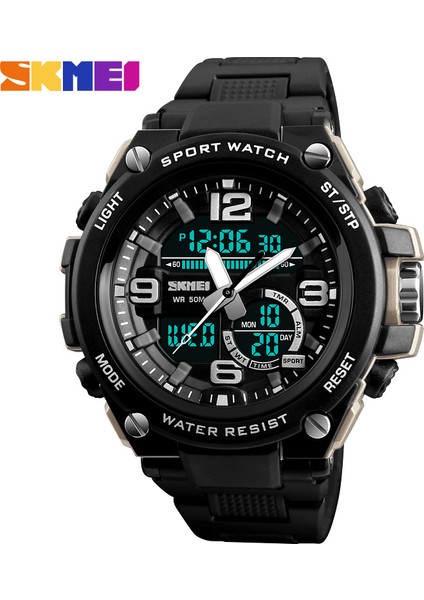 Siyah Relogio Masculino Erkek Spor Saatler Dalış 50 M Dijital LED Askeri Izle Erkekler Rahat Elektronik Kol Saatleri Relojes Skmeı 2018 (Yurt Dışından) modelleri