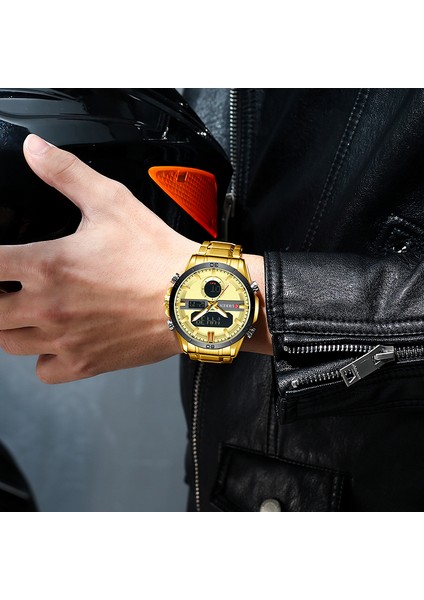 Gül Altın Siyah Curren Erkekler Için Yeni Moda Altın Saatler Chronograph Spor Dijital Erkek Saati Aydınlık Su Geçirmez Erkek Saat Relogio Masculino (Yurt Dışından) fırsatları