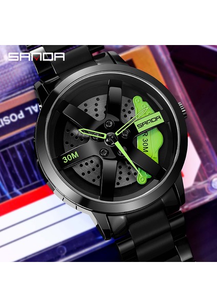 Siyah Kırmızı Regarder Sanda Erkek Saat Jant Hub Izle Tekerlek Kol Saati Saat Spor Araba Yaratıcı 360° Dönen Erkekler Bilek Izle Reloj De Hombre (Yurt Dışından) fiyatları