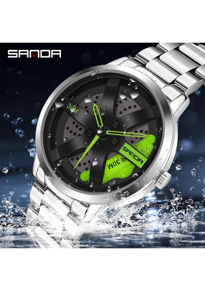 Siyah Kırmızı Regarder Sanda Erkek Saat Jant Hub Izle Tekerlek Kol Saati Saat Spor Araba Yaratıcı 360° Dönen Erkekler Bilek Izle Reloj De Hombre (Yurt Dışından) fırsatları