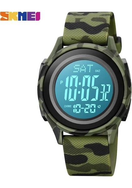 Yeşil Kamuflaj Skmeı Japonya Dijital Hareket Spor Izle Erkekler Açık Kol Saatleri Erkek Su Geçirmez Kronometre Çalar Saat Reloj Montre Homme 1893 (Yurt Dışından)