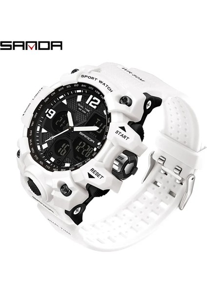 6030 Erkekler Siyah Beyaz Sanda Moda Açık Spor Izle Lüks Dijital Kol Saati Aydınlık Ekran Su Geçirmez Darbeye Dayanıklı Saat Kadın Spor Saatleri (Yurt Dışından) fiyatları