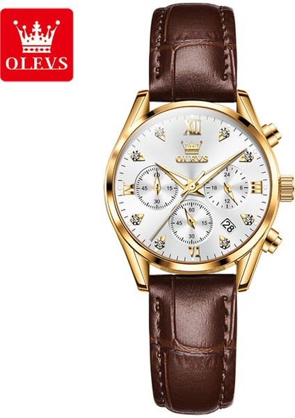 Altın Beyaz Olevs Kadın Saatler Lüks Tourbillon Tarzı Orijinal Otomatik Mekanik Saat Kadın Için Su Geçirmez Aydınlık Bayanlar Izle (Yurt Dışından)