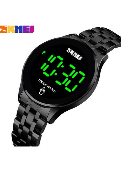 Gümüş Skmeı Marka Dijital Saat Erkekler Için Dokunmatik LED Ekran Moda Dial 30BAR Su Geçirmez Elektronik Hareketli Saat Relogio Masculino (Yurt Dışından)