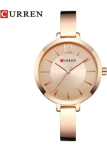 Gül Curren Moda Elbise Bayanlar Bilezik Saatler Bayan Kuvars Paslanmaz Çelik Şerit Kol Saati Sıcak Hediye Kadın Saati Reloj Mujer (Yurt Dışından)