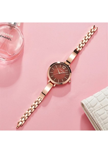 Gül Curren Moda Elbise Bayanlar Bilezik Saatler Bayan Kuvars Paslanmaz Çelik Şerit Kol Saati Sıcak Hediye Kadın Saati Reloj Mujer (Yurt Dışından) modelleri