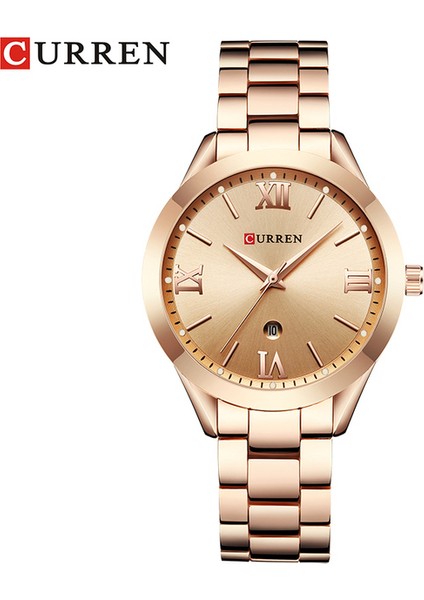 Gül Altın Curren Altın Izle Kadın Saatler Bayanlar 9007 Çelik Kadın Bilezik Saatler Kadın Saat Relogio Feminino Montre Femme (Yurt Dışından)