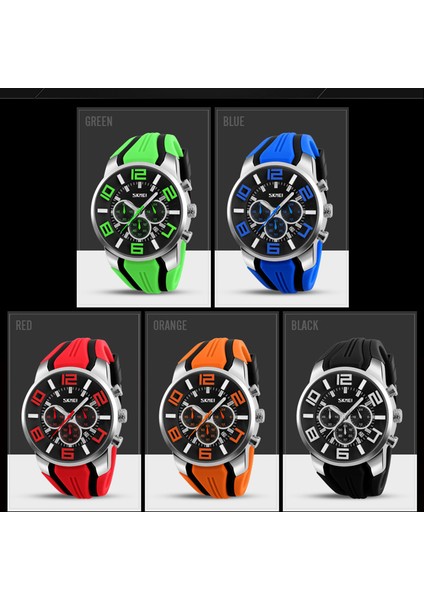 Siyah Saatler Erkekler Lüks Marka Skmeı Chronograph Erkekler Spor Saatler Su Geçirmez Erkek Saat Kuvars Erkek Saati Reloj Hombre 2018 (Yurt Dışından)