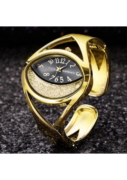 Gümüş Siyah Lüks Gümüş Elmas Bilezik Saatler Gözler Şekli Benzersiz Tasarım Kuvars Kadın Kol Saati Moda Rahat Bayanlar Saat Reloj Mujer (Yurt Dışından) fiyatları