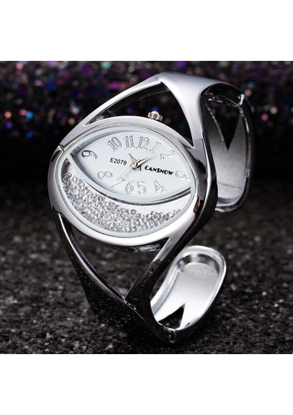 Gümüş Siyah Lüks Gümüş Elmas Bilezik Saatler Gözler Şekli Benzersiz Tasarım Kuvars Kadın Kol Saati Moda Rahat Bayanlar Saat Reloj Mujer (Yurt Dışından) indirimleri
