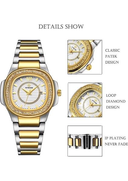 Pembe Reloj Mujer Wwoor Bayanlar Altın Izle Kadın Saatler En Lüks Elmas Bilezik Saatler Kadın Moda Su Geçirmez Tarih Kuvars Saat (Yurt Dışından) fırsatları