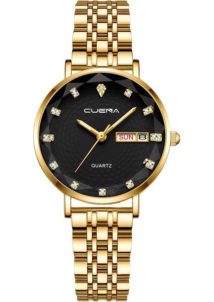 Gümüş Gül Beyaz Cuena Altın Izle Kadın Saatler Bayanlar 6002 Çelik Kadın Bilezik Saatler Kadın Saat Relogio Feminino Montre Femme (Yurt Dışından) fiyatları