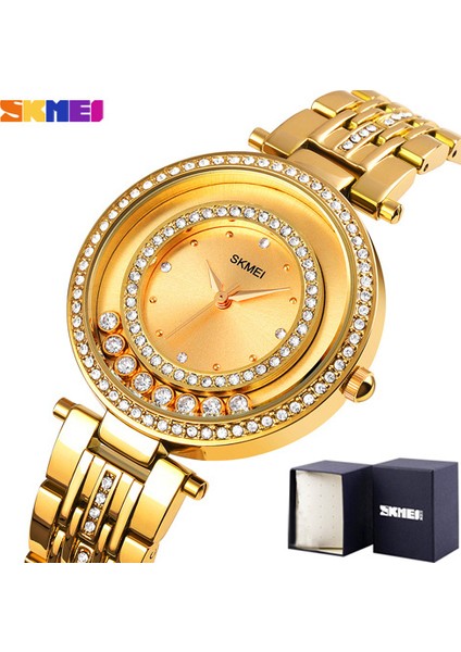 Altın Izle Skmeı Kadın Bilezik Saatler Marka Moda Taklidi Kuvars Bayanlar Bilezik Saat Paslanmaz Su Geçirmez Kol Saatleri Kız Hediye (Yurt Dışından)