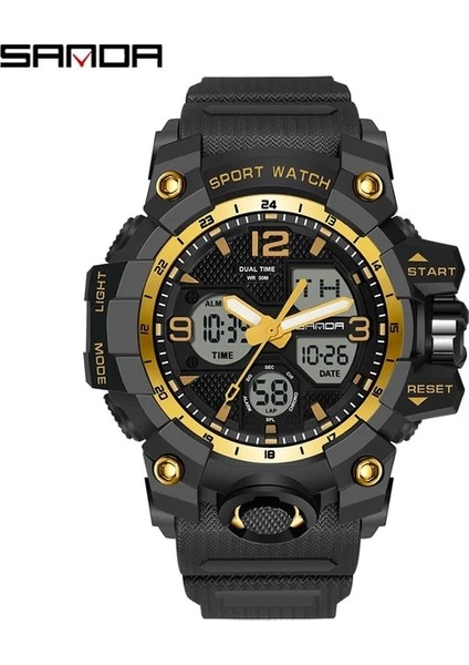 6030 Erkekler Altın Sanda Moda Kadın Dijital Izle En Lüks Markalar Spor Bayan Saatler LED Kuvars Küçük Kadran Bilek Izle Relogio Feminino (Yurt Dışından)