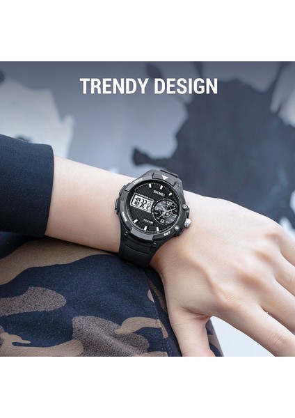 Tüm Kara Kutu Skmeı Izle Erkek Saatler Erkek Kol Saatleri Moda 100 M Su Geçirmez Yüzmek Spor Kronometre Erkekler Izle 3 Zaman LED Dijital Reloj Hombre (Yurt Dışından)