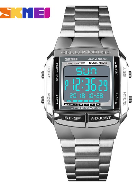 Kahve Altın Skmeı Lüks Üst Erkekler Spor Saatler Alarm Geri Sayım Su Geçirmez Elektronik LED Dijital Bilek Saatler Saat Adam Relogio Masculino (Yurt Dışından)