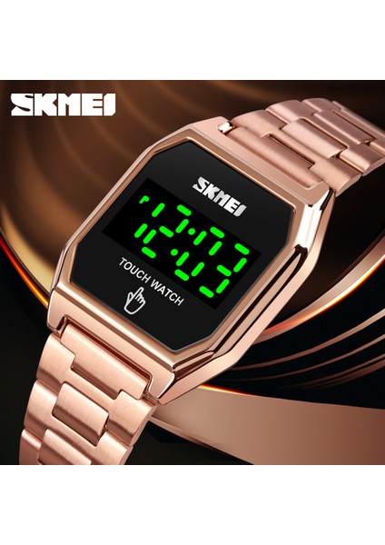 Gül Altın Skmeı Yaratıcı Dokunmatik Ekran Erkek Dijital Saat Spor Japonya Hareketi Saat Su Geçirmez Elektronik Kol Saati Erkek Bayan Hediye (Yurt Dışından) modelleri