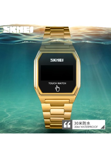 Gül Altın Skmeı Yaratıcı Dokunmatik Ekran Erkek Dijital Saat Spor Japonya Hareketi Saat Su Geçirmez Elektronik Kol Saati Erkek Bayan Hediye (Yurt Dışından) indirimleri