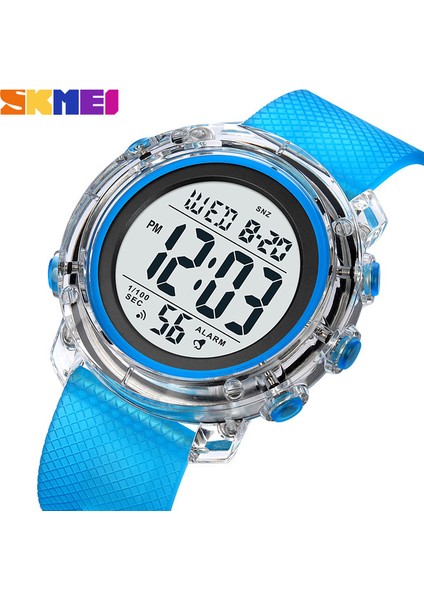 Mavi Skmeı Saatler Erkekler LED Ekran Elektronik Izle Moda Chrono Alarm Dijital Saat Kadın Siyah Bilek Saati Relojes Para Hombre (Yurt Dışından)