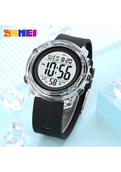 Mavi Skmeı Saatler Erkekler LED Ekran Elektronik Izle Moda Chrono Alarm Dijital Saat Kadın Siyah Bilek Saati Relojes Para Hombre (Yurt Dışından)