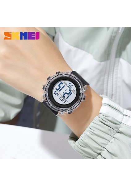 Mavi Skmeı Saatler Erkekler LED Ekran Elektronik Izle Moda Chrono Alarm Dijital Saat Kadın Siyah Bilek Saati Relojes Para Hombre (Yurt Dışından)