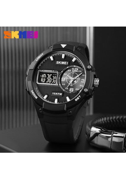 Ordu Yeşil Kutu Skmeı Izle Erkek Saatler Erkekler Kol Saatleri Moda 100 M Su Geçirmez Yüzmek Spor Kronometre Erkekler Izle 3 Zaman LED Dijital Reloj Hombre (Yurt Dışından)