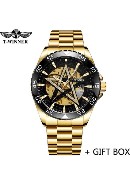 WR819204 Kutusu ile Kazanan Otomatik Mekanik Erkek Kol Saati Askeri Ordu Spor Erkek Saat Üst Marka Lüks Gümüş Adam Izle Hediye 8192 (Yurt Dışından)