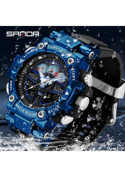 Tüm Siyah Sanda Üst Marka Erkek Spor Saatler Askeri Hyun-Chae Durumda Su Geçirmez Çok Fonksiyonlu Kol Saati Kuvars Izle Erkekler Için Saat 3156 (Yurt Dışından) fiyatları