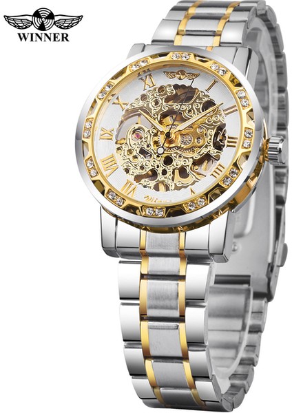S1089-1 Kazanan Lüks Mekanik Tasarım Altın Zarif Kayış Erkek Saat Aydınlık Montre Homme ile Üst Marka Otomatik (Yurt Dışından)