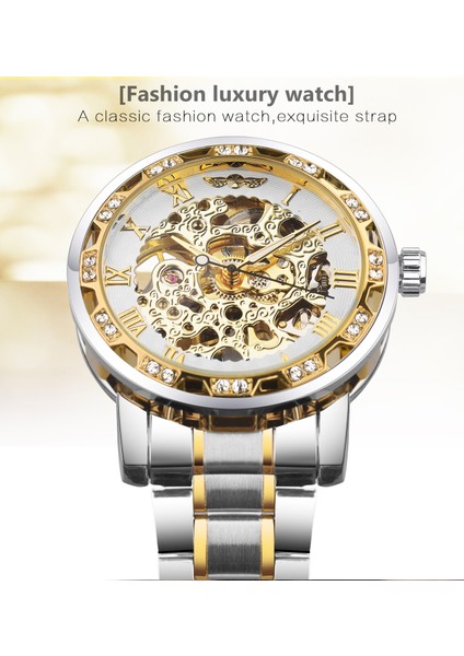 S1089-1 Kazanan Lüks Mekanik Tasarım Altın Zarif Kayış Erkek Saat Aydınlık Montre Homme ile Üst Marka Otomatik (Yurt Dışından) modelleri
