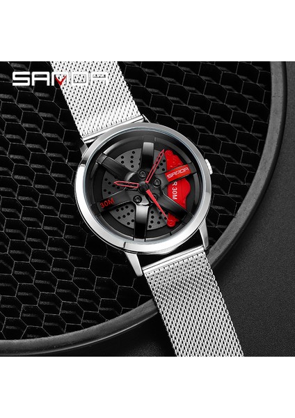 Siyah Kırmızı Sanda Erkekler Jant Hub Izle Özel Tasarım Spor Araba Izle Paslanmaz Örgü Yarış Direksiyonu Jant Hub Kuvars Izle Adam Su Geçirmezrelogio (Yurt Dışından) indirimleri