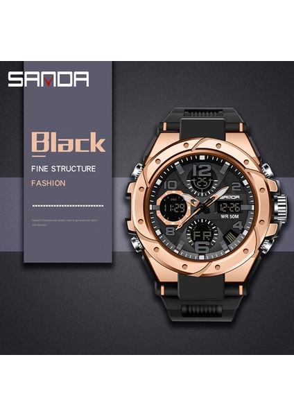 Altın Spor Erkek Izle En Lüks Dijital Işaretçi Saat Darbeye Dayanıklı Kronometre Raporu Saatler 50 M Su Geçirmez Erkek Saat Sanda Saat Saat (Yurt Dışından)