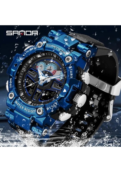 Gümüş Sanda Üst Marka Erkek Spor Saatler Askeri Hyun-Chae Durumda Su Geçirmez Çok Fonksiyonlu Kol Saati Kuvars Izle Erkekler Için Saat 3156 (Yurt Dışından) fiyatları