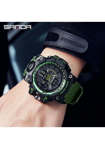 3133 Siyah Sanda Askeri Saatler Erkekler Spor Izle Su Geçirmez Kol Saati Kronometre Alarm LED Işık Dijital Saatler Erkek Büyük Kadran Saat (Yurt Dışından) modelleri
