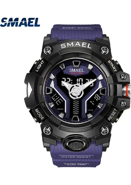 Armygreen Smael Izle Erkekler 8075 Moda Spor LED Dijital Saatler Lüks Erkekler 5ATM Su Geçirmez Spor Askeri Izle Darbeye Dayanıklı Kol Saati (Yurt Dışından) fiyatları