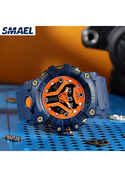 Armygreen Smael Izle Erkekler 8075 Moda Spor LED Dijital Saatler Lüks Erkekler 5ATM Su Geçirmez Spor Askeri Izle Darbeye Dayanıklı Kol Saati (Yurt Dışından) modelleri