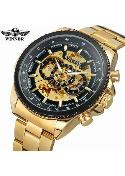 Siyah Yeni Sıcak Kazanan 0352 Erkek Saatler Askeri Spor Saat Erkek Üst Marka Lüks Saatler Otomatik Mekanik Çelik Erkek Izle (Yurt Dışından) fiyatları
